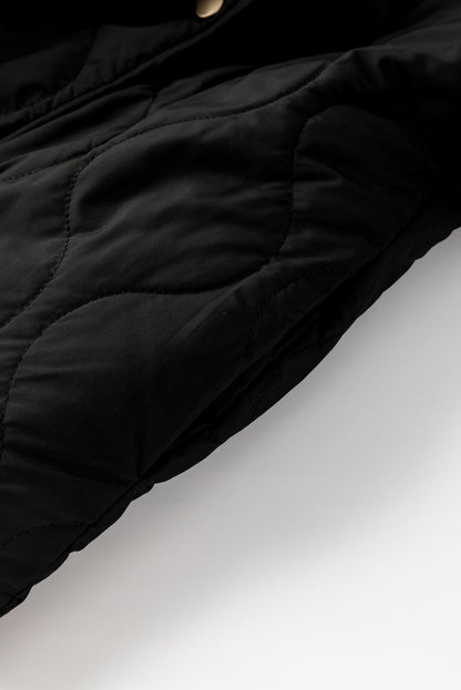 Reversible Quilted Jacket | Sherpa Lining | Snap-Button Closure | Versatile Warmth