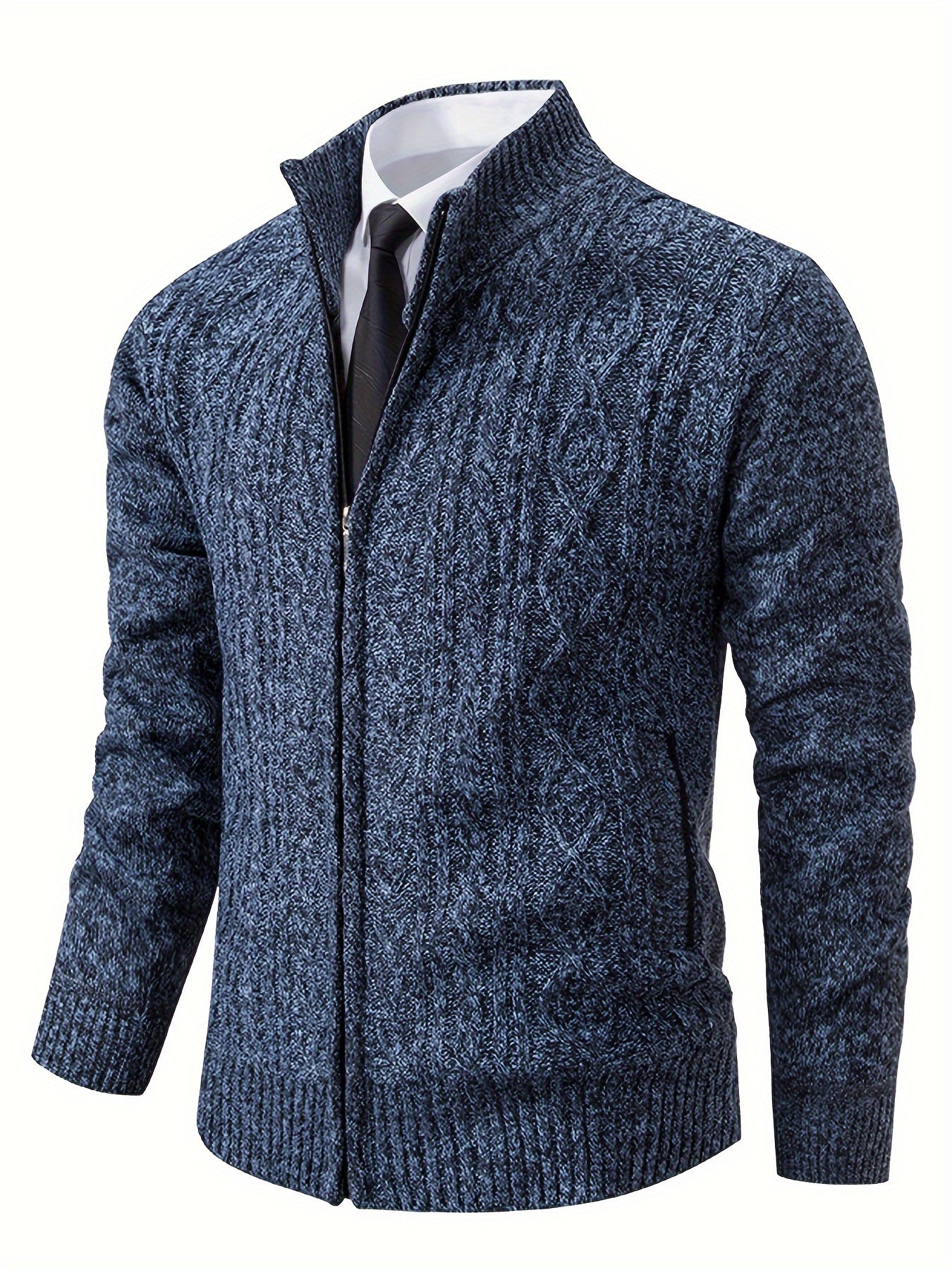 Men’s Knit Zip Jacket | Full-Zip Cardigan Style | Smart Casual Layer