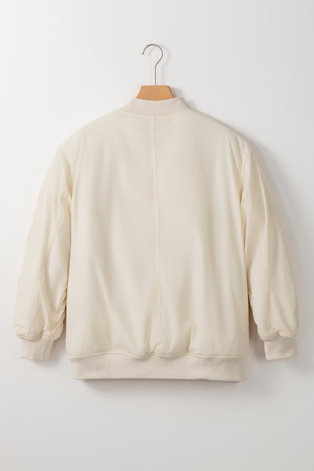 Cropped Bomber Jacket | Satin Finish | Lightweight Layer | Casual Street Style
