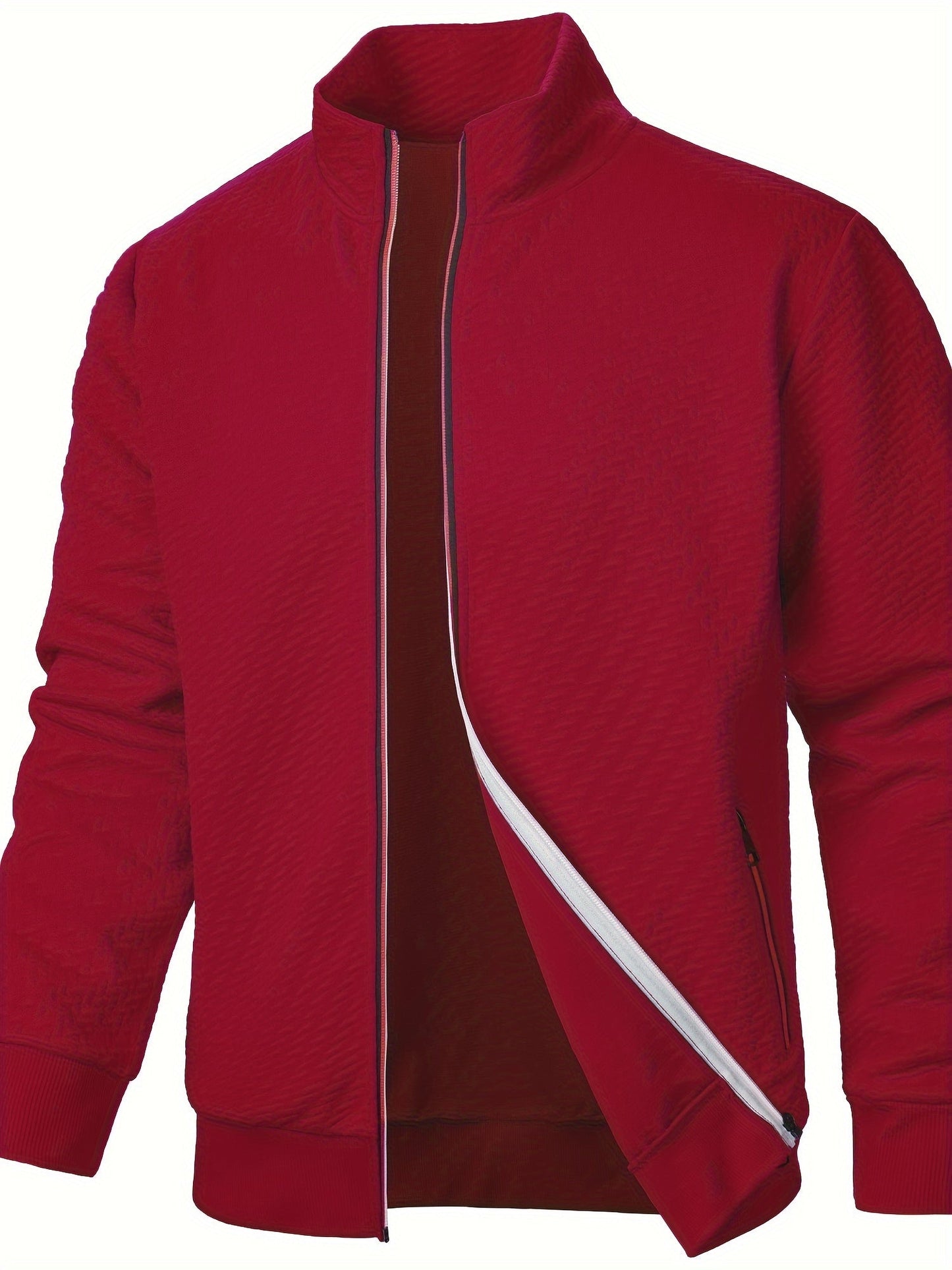 Men's Lightweight Zip Jacket | Mock Neck | Casual Layering Essential