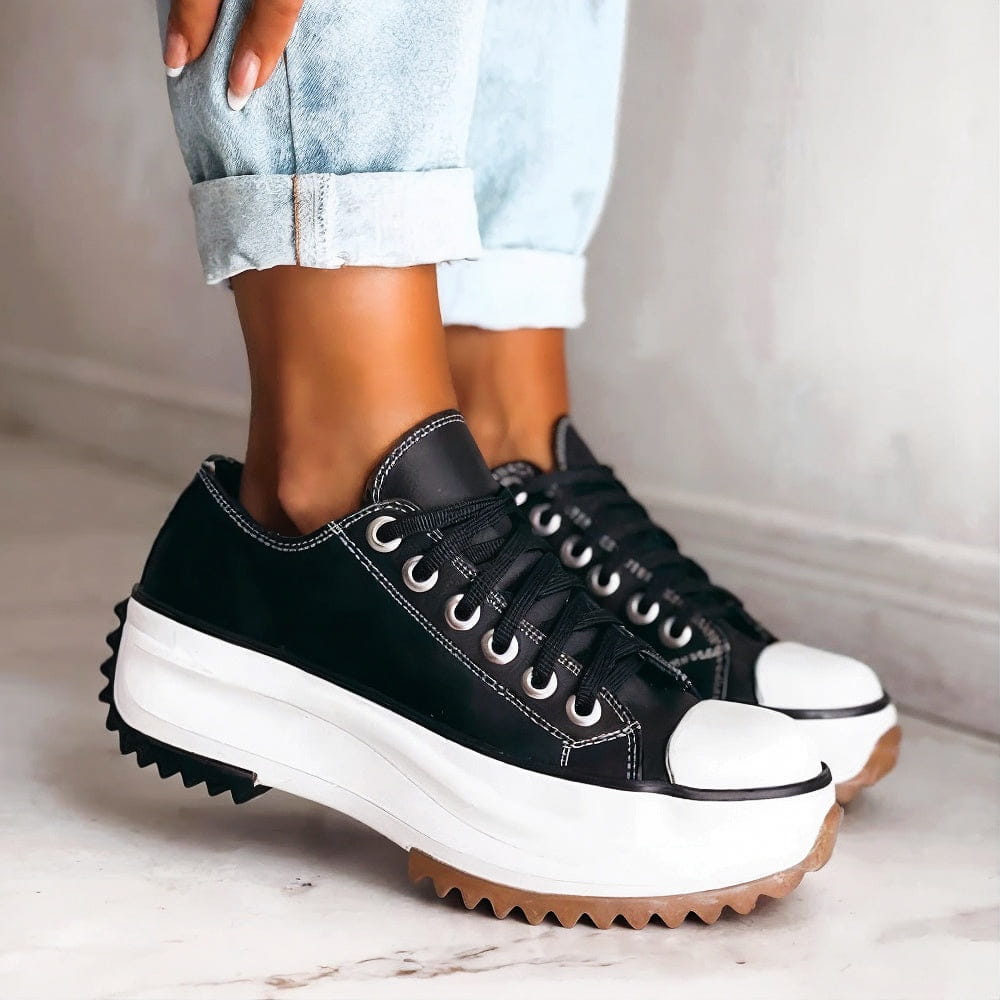 Platform Lace-Up Sneakers | Chunky Sole | Rugged Everyday Style