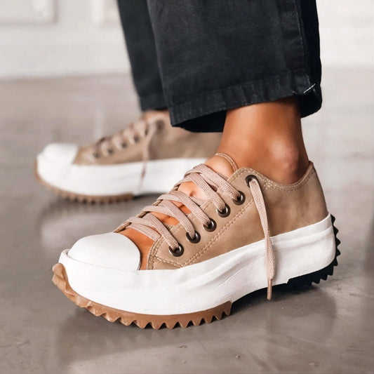 Platform Lace-Up Sneakers | Chunky Sole | Rugged Everyday Style