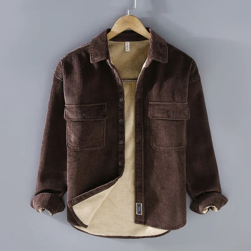 Men's Corduroy Sherpa-Lined Jacket | Warm & Stylish | Casual Winter Wear