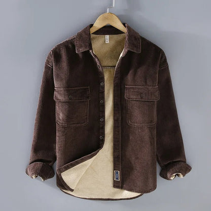 Men's Corduroy Sherpa-Lined Jacket | Warm & Stylish | Casual Winter Wear