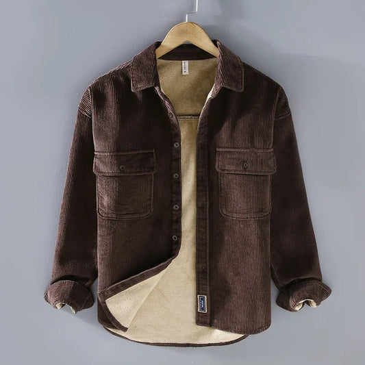 Men's Corduroy Sherpa-Lined Jacket | Warm & Stylish | Casual Winter Wear