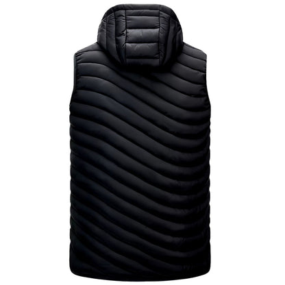 Men’s Lightweight Puffer Vest | Insulated Sleeveless Jacket | Transitional Layer with Hood