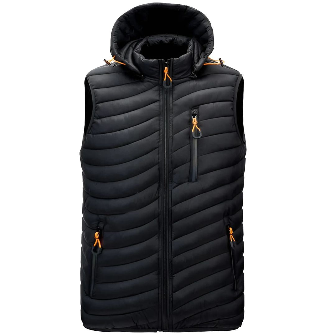 Men’s Lightweight Puffer Vest | Insulated Sleeveless Jacket | Transitional Layer with Hood