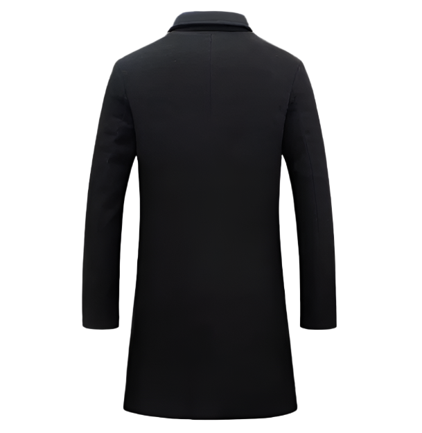 Men’s Wool-Blend Overcoat | Single-Breasted Classic Fit | Midweight Fall Jacket