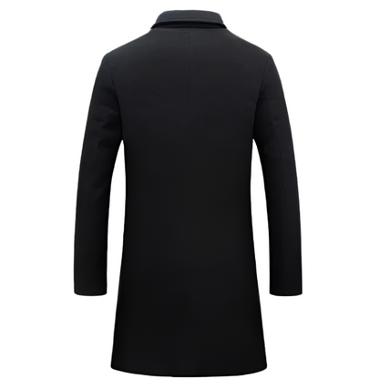Men’s Wool-Blend Overcoat | Single-Breasted Classic Fit | Midweight Fall Jacket