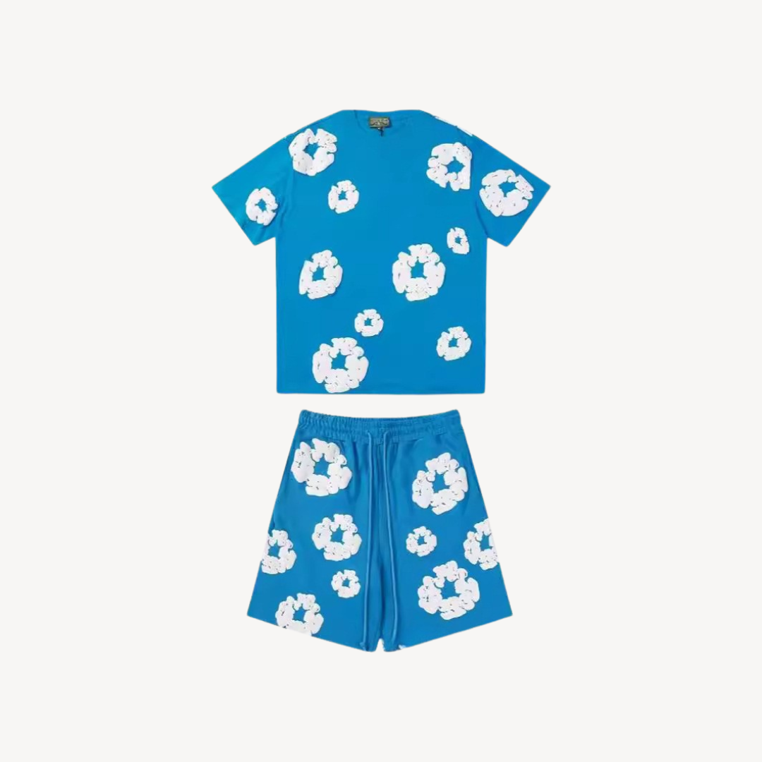 Men's Floral Print Summer Set | Bold Two-Piece Outfit | Lightweight Casual Co-ord