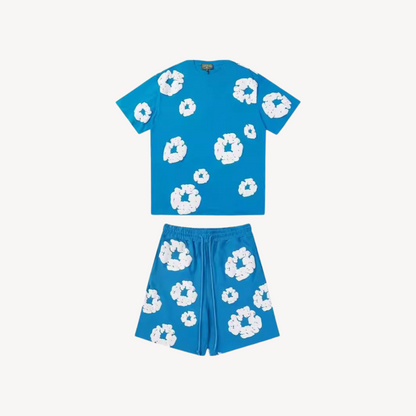 Men's Floral Print Summer Set | Bold Two-Piece Outfit | Lightweight Casual Co-ord