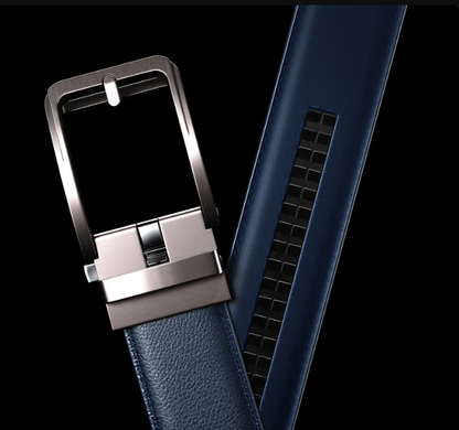 Men’s Leather Ratchet Belt | Auto-Locking Buckle | No-Hole Design