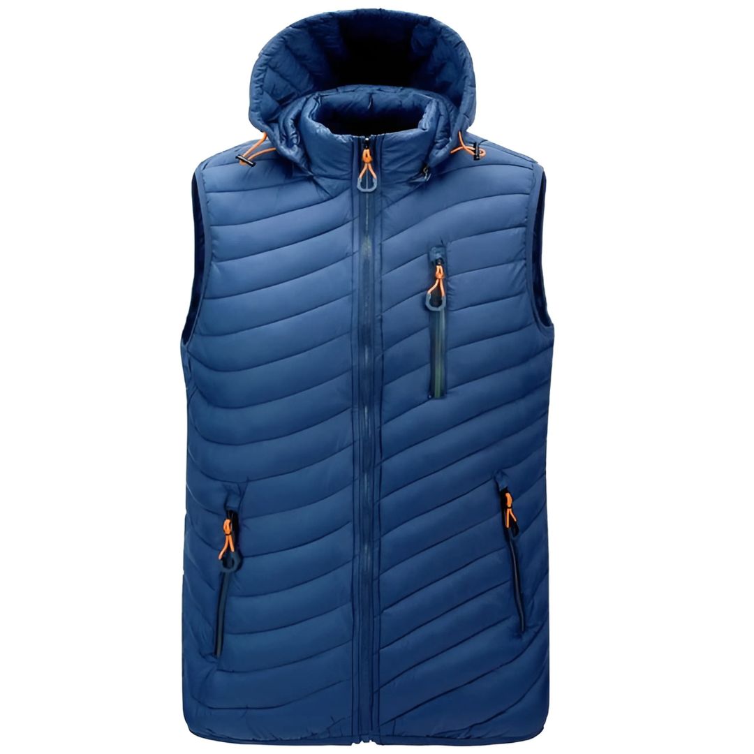 Men’s Lightweight Puffer Vest | Insulated Sleeveless Jacket | Transitional Layer with Hood