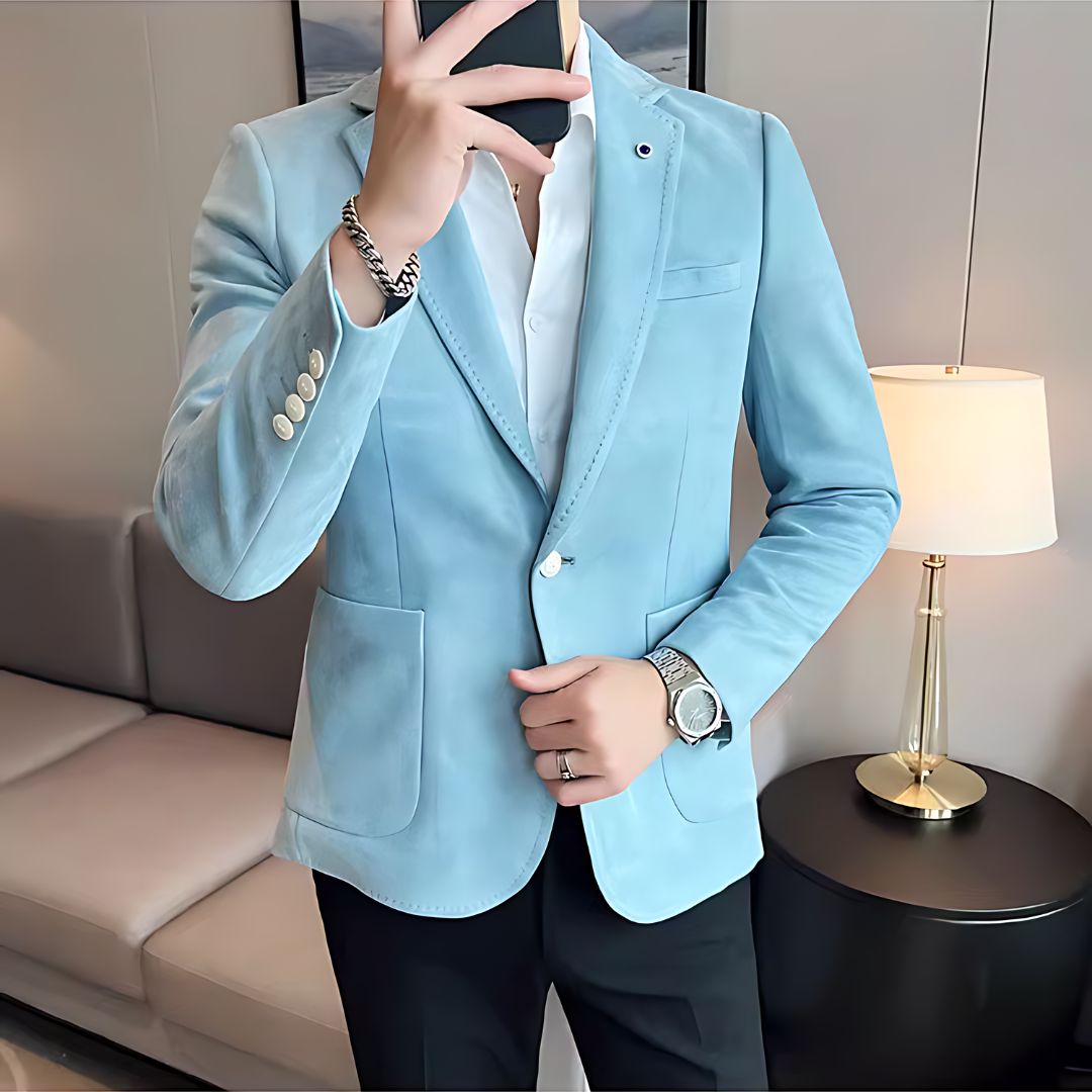 Men’s Slim Fit Blazer | Casual Tailored Jacket | Soft Brushed Finish