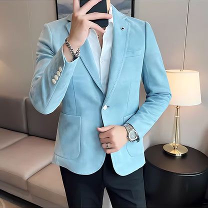 Men’s Slim Fit Blazer | Casual Tailored Jacket | Soft Brushed Finish