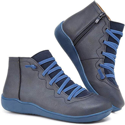 Lace-Up Ankle Boots | Cushioned Sole | Everyday Comfort Fit