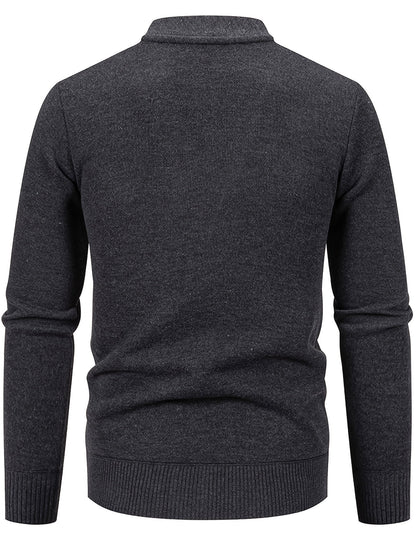 Men's Button-Up Knit Cardigan | Lightweight Layer | Classic V-Neck Sweater