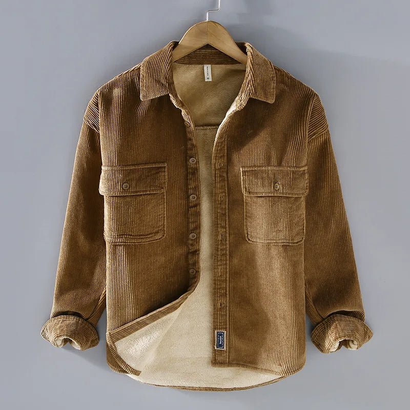 Men's Corduroy Sherpa-Lined Jacket | Warm & Stylish | Casual Winter Wear