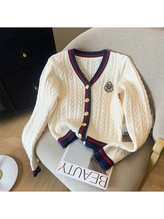 Contrast-Trim Cardigan | Button-Down Elegance | Soft Knit | Everyday Chic