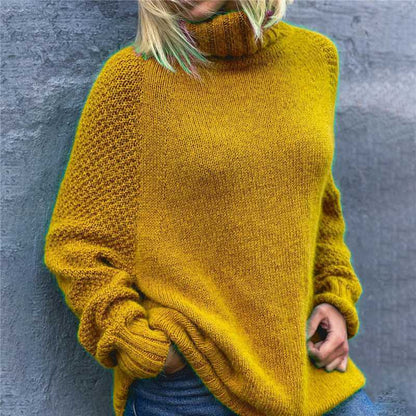 Oversized Turtleneck Sweater | Soft Knit Fabric | Cozy Textured Design | Fall & Winter Essential