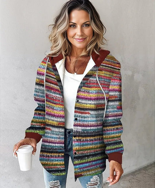 Multicolour Striped Hoodie | Casual Comfort | Lightweight Knit | Everyday Style