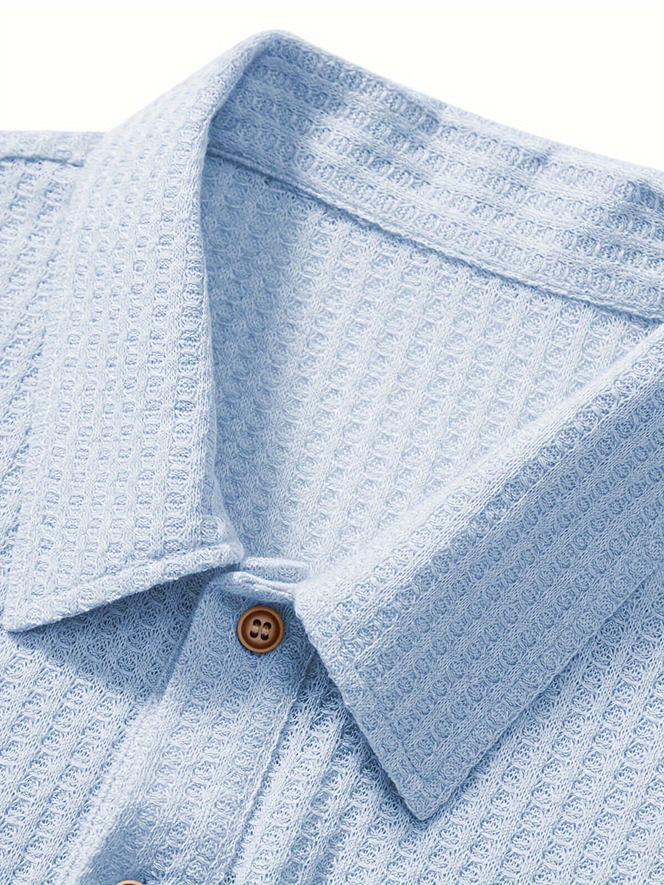 Men's Knit Polo Shirt | Textured Short Sleeve Top | Lightweight Summer Casualwear