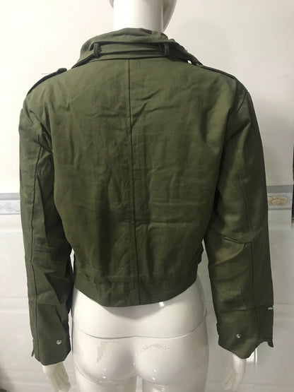 Cropped Utility Jacket | Lightweight Layer | Cotton Blend | Casual Street Style
