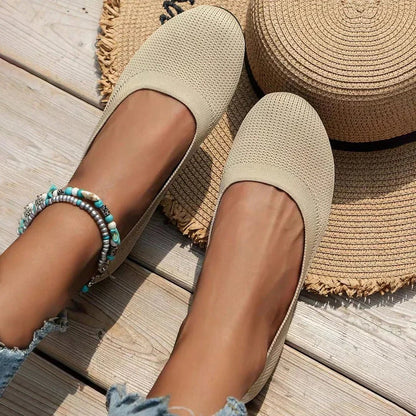 Knit Ballet Flats | Cushioned Insole | Lightweight Everyday Comfort
