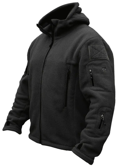 Men's Tactical Hoodie Jacket | Multi-Pocket Design | Fleece Lined | Outdoor Performance