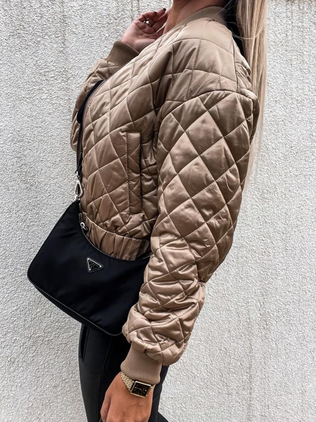 Quilted Bomber Jacket | Lightweight & Stylish | Satin Finish | Casual Layering