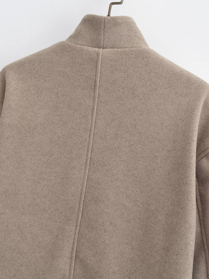 Double-Breasted Wool Blend Coat | Oversized Fit | Timeless Elegance | Casual Chic