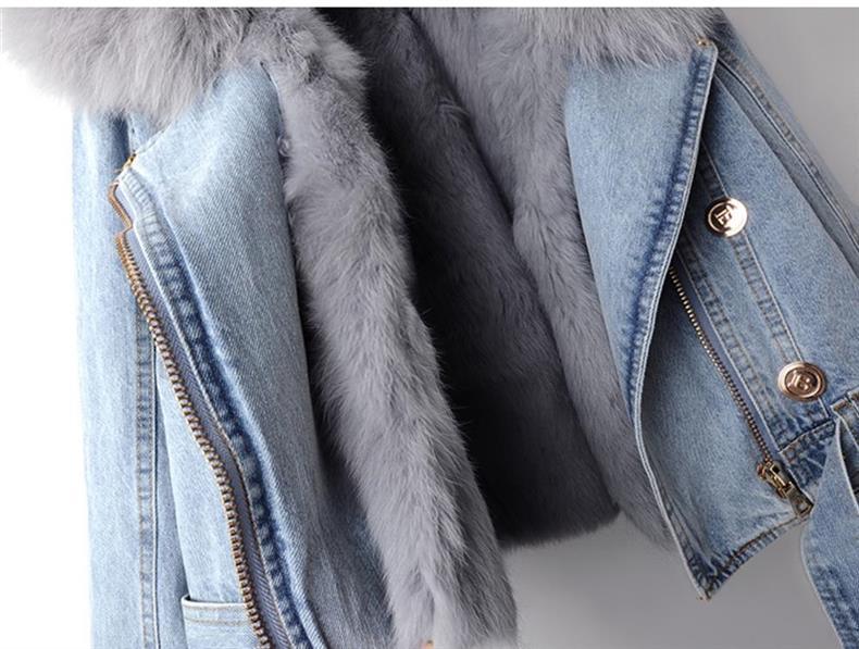 Luxe Denim Jacket | Faux Fur Collar & Cuffs | Winter Chic | Casual Layer