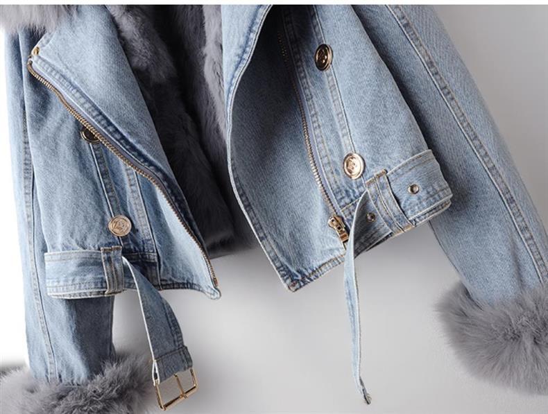 Luxe Denim Jacket | Faux Fur Collar & Cuffs | Winter Chic | Casual Layer