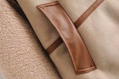 Shearling-Lined Aviator Jacket | Faux Leather Accents | Warm and Chic | Winter Fashion