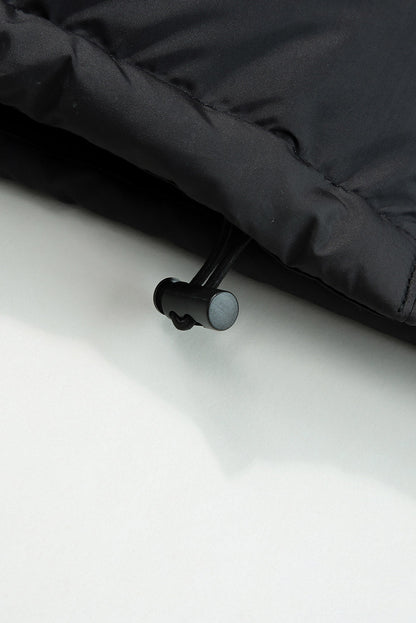 Cropped Puffer Jacket | Lightweight Warmth | Drawstring Hem | Casual Winter Style