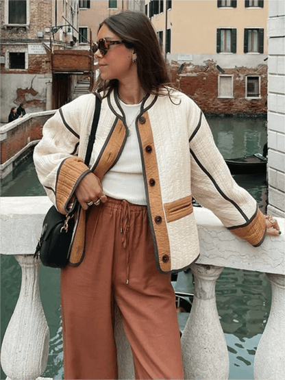 Women's Oversized Colourblock Knit Cardigan | Unique Boho-Chic Style | Casual Layer