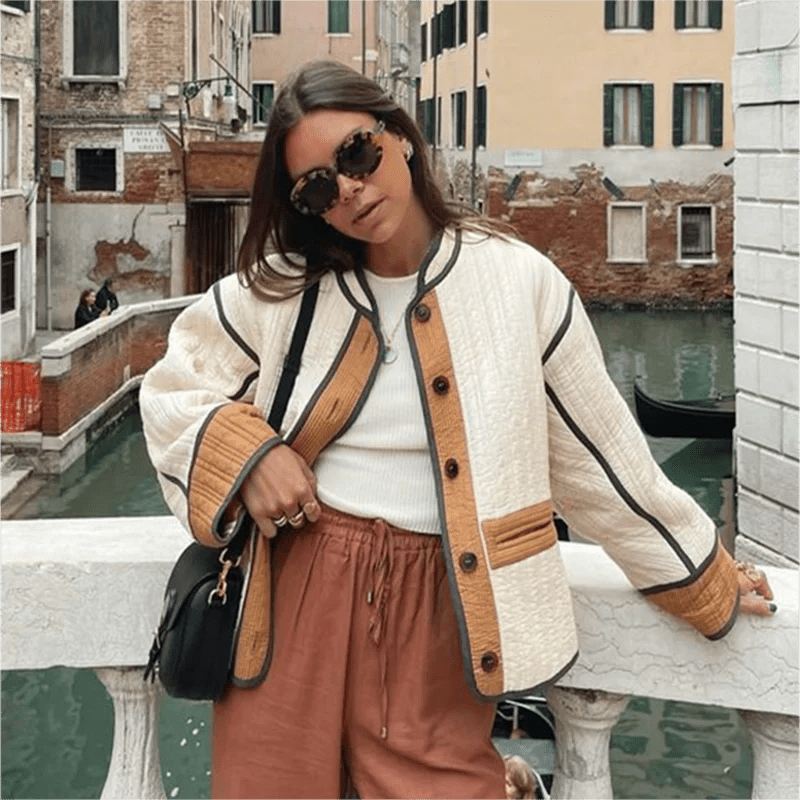 Women's Oversized Colourblock Knit Cardigan | Unique Boho-Chic Style | Casual Layer