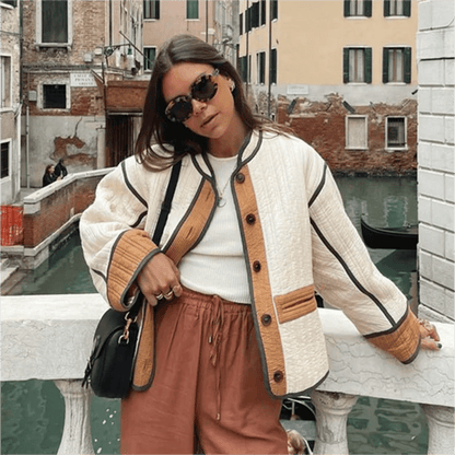 Women's Oversized Colourblock Knit Cardigan | Unique Boho-Chic Style | Casual Layer
