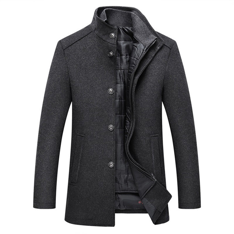 Men’s Wool-Blend Tailored Coat | Classic Mid-Length Overcoat | Winter Outerwear Canada