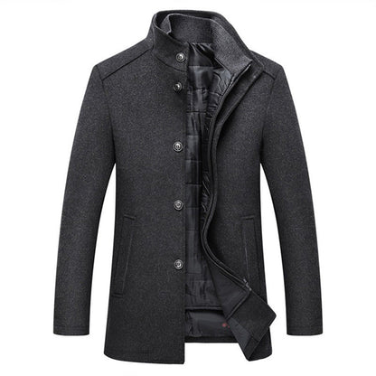 Men’s Wool-Blend Tailored Coat | Classic Mid-Length Overcoat | Winter Outerwear Canada