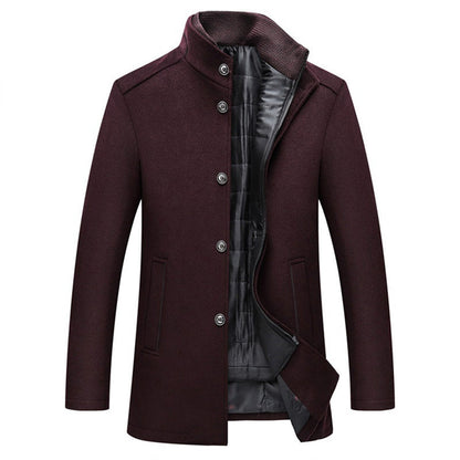 Men’s Wool-Blend Tailored Coat | Classic Mid-Length Overcoat | Winter Outerwear Canada