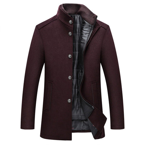 Men’s Wool-Blend Tailored Coat | Classic Mid-Length Overcoat | Winter Outerwear Canada