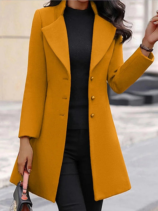 Double-Breasted Blazer Coat | Sleek & Polished | Wool Blend | Office to Evening Wear