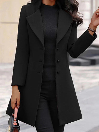 Double-Breasted Blazer Coat | Sleek & Polished | Wool Blend | Office to Evening Wear