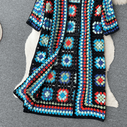 Crochet Cardigan | Boho Knit Open Front | Lightweight Layer for Women