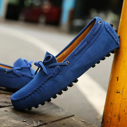 Men’s Suede Moccasin Slippers | Cushioned Insole | Classic Indoor Comfort