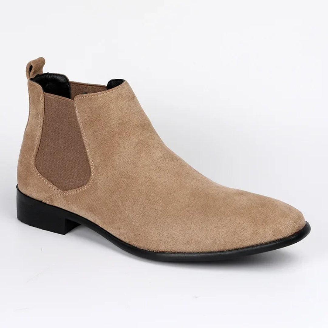 Men’s Suede Chelsea Boots | Slip-On with Elastic Sides | Classic Everyday Ankle Boot