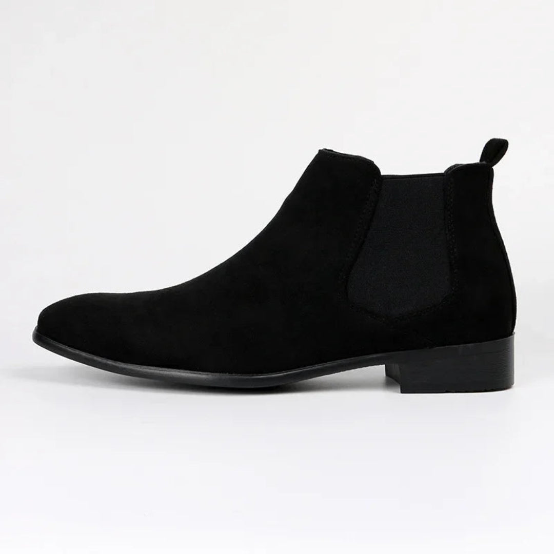 Men’s Suede Chelsea Boots | Slip-On with Elastic Sides | Classic Everyday Ankle Boot