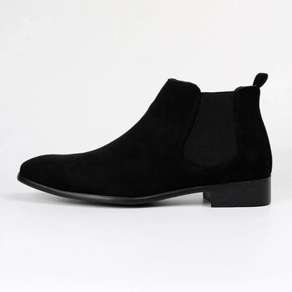 Men’s Suede Chelsea Boots | Slip-On with Elastic Sides | Classic Everyday Ankle Boot