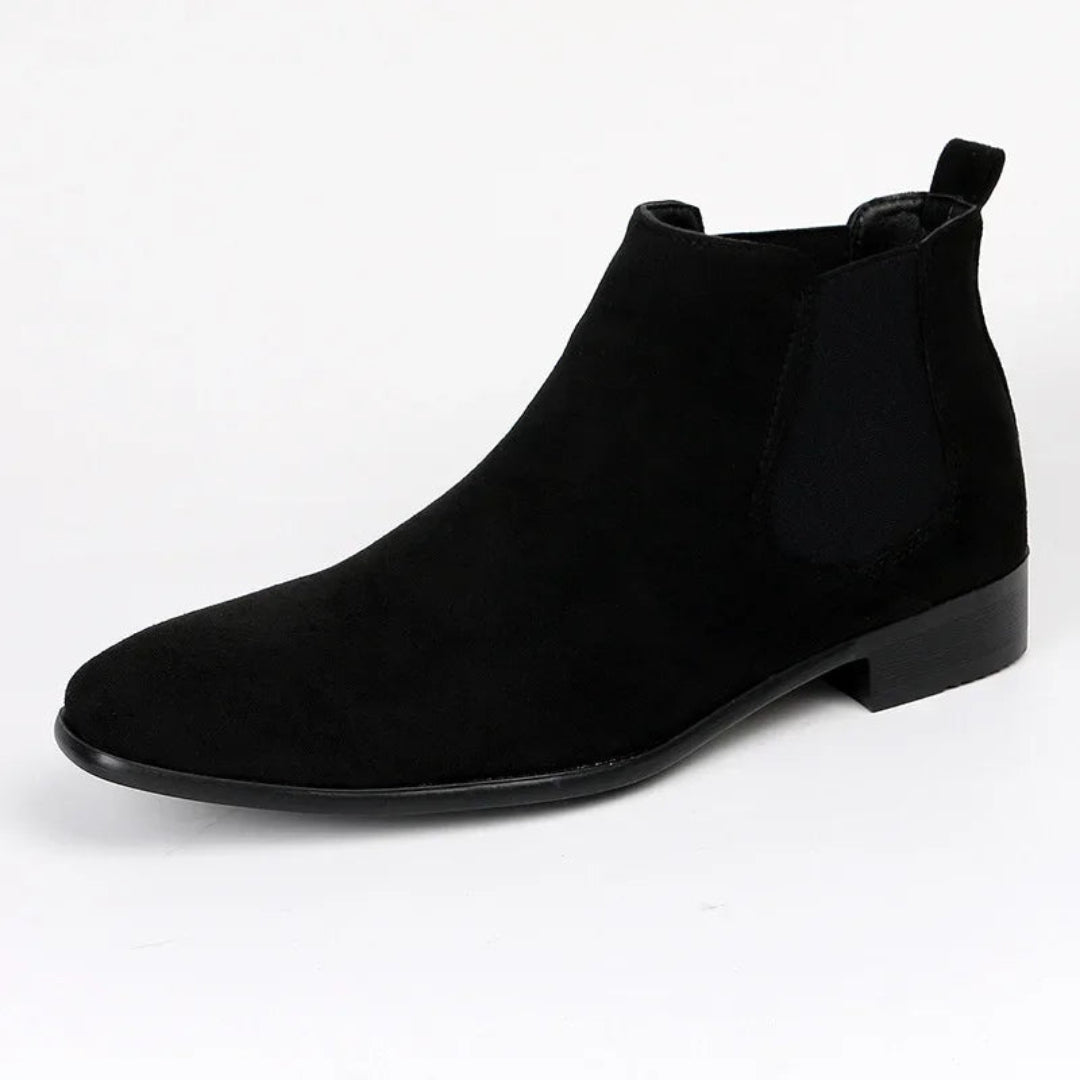 Men’s Suede Chelsea Boots | Slip-On with Elastic Sides | Classic Everyday Ankle Boot